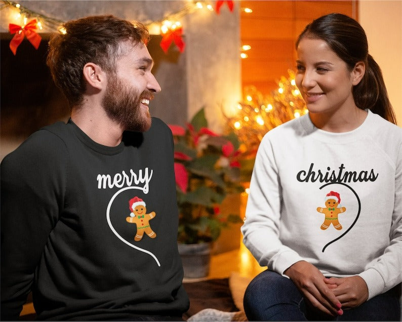 Funny Christmas Couple Sweatshirts Set