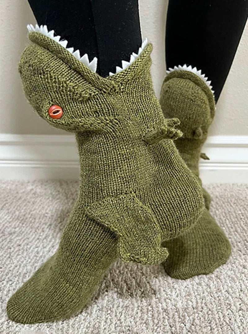 Dino Knitted Socks
