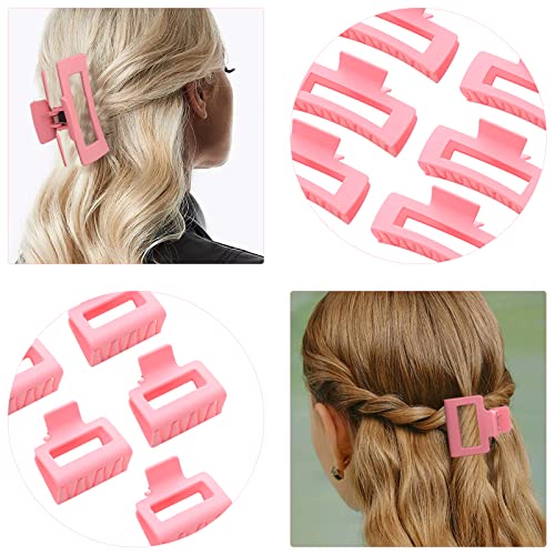 Pink Square Claw Clips