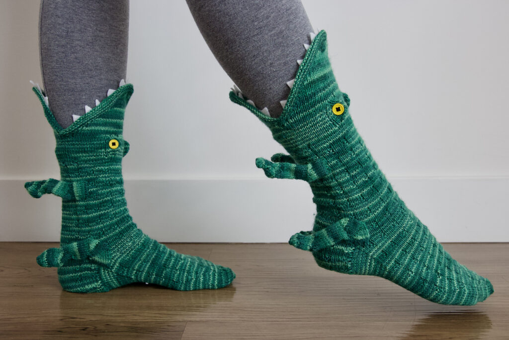 Crocodile Knitted Socks