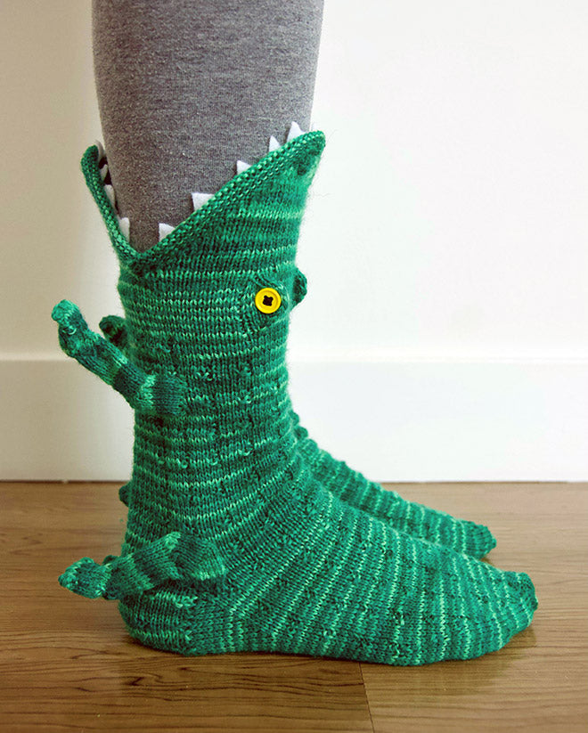 Crocodile Knitted Socks